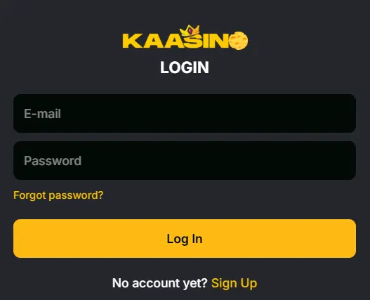 Hoe log je in bij Casino Kaasino